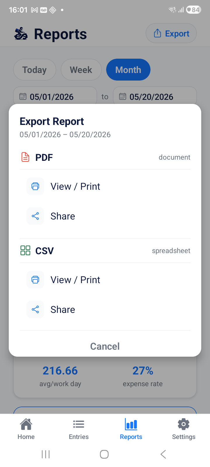 Export PDF